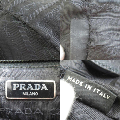 Prada Pouch Nylon Black X Orange Green