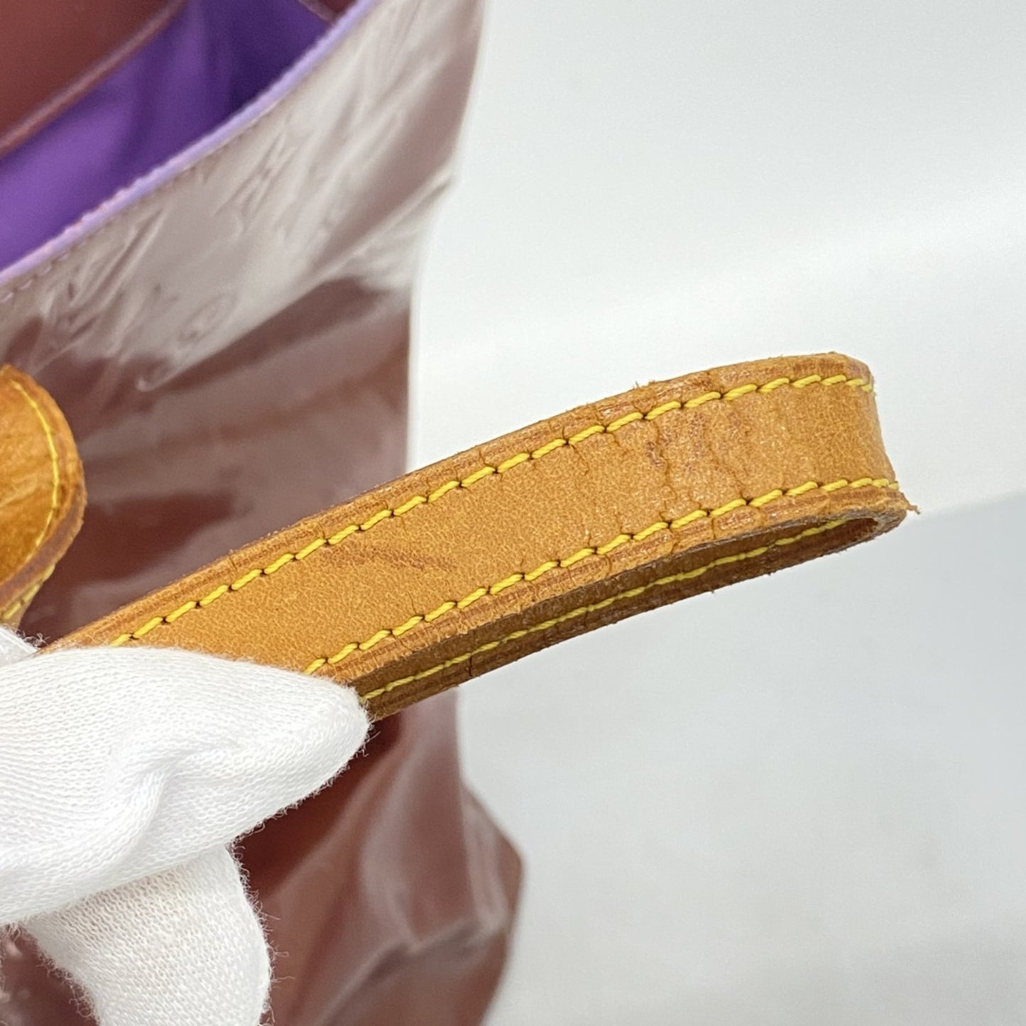 Louis Vuitton Vernis Reed Gm Tote Bag M91085 Violet