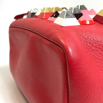 Fendi 8Bz038 Valentine Limited Color Studs Backpack Backpack Red Red