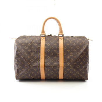 Louis Vuitton Keepall 45 Monogram Boston Bag Coated Canvas Leather