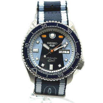 Seiko 4R36-15A0 5 Super Cub Automatic Day-Date Watch With Stainless Steel/Nylon Strap