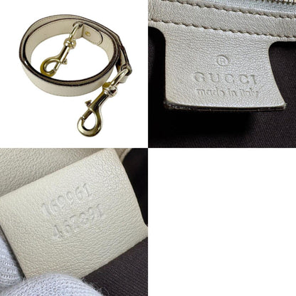 Gucci Shoulder Bag Handbag Leather Ivory