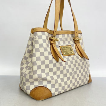 Louis Vuitton Damier Azur Hampstead Mm Tote Bag N51206 White