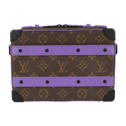 Louis Vuitton Louis Vuitton Handle Soft Trunk Monogram Macassar Handbag M46264 Leather Brown Purple