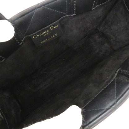 Like New Christian Dior Book Tote Mini Macrocannage S5573Owhp Calfskin Black Handbag Shoulder Bag