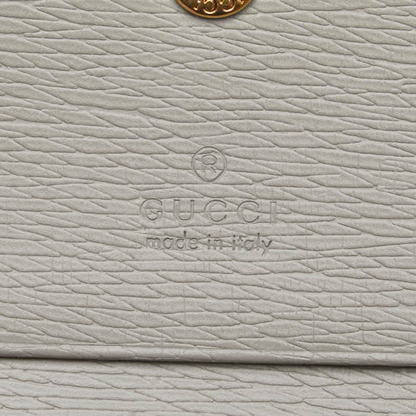 Gucci Script Mini Bifold Wallet 772639 Gray Leather