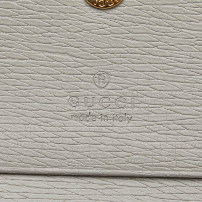 Gucci Script Mini Bifold Wallet 772639 Gray Leather