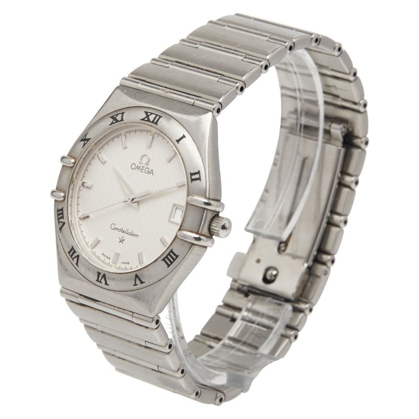 Omega Constellation Quartz Watch With Silver Dial And Stainless Steel