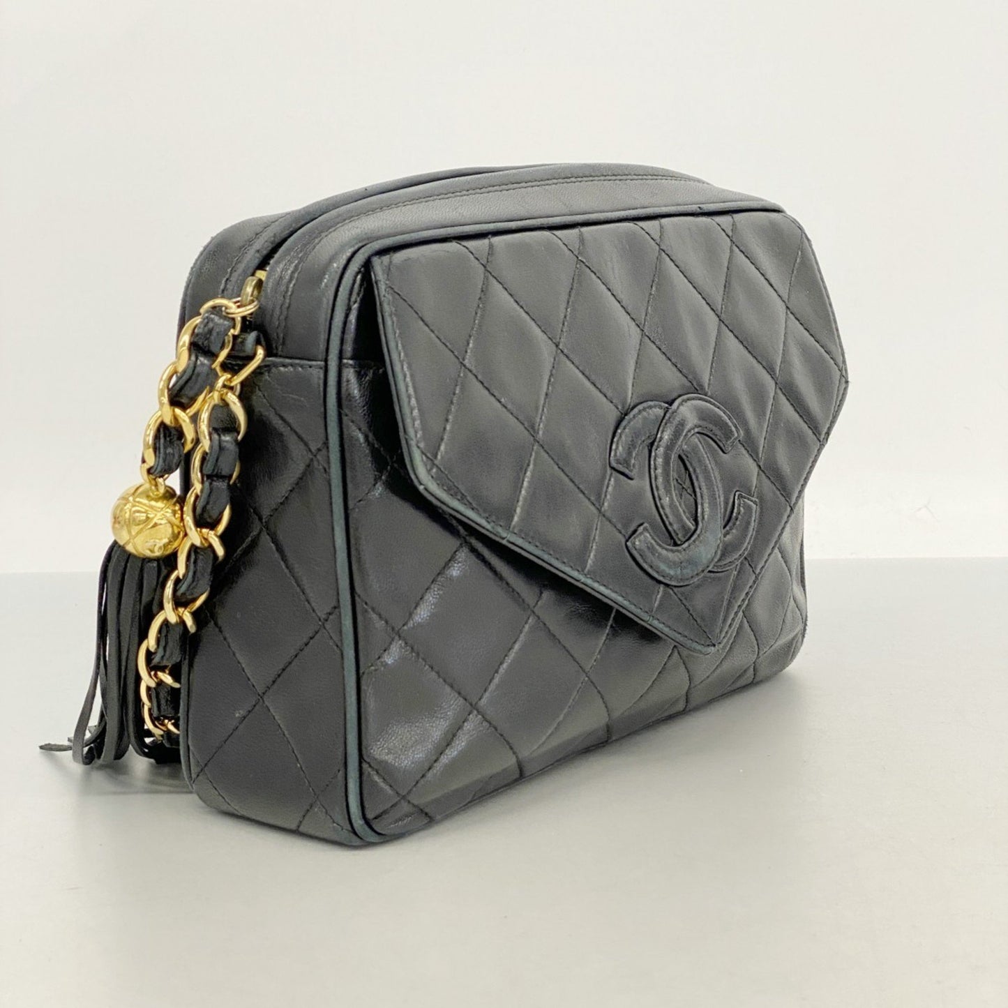 Chanel Shoulder Bag With Matelasse Chain Bag