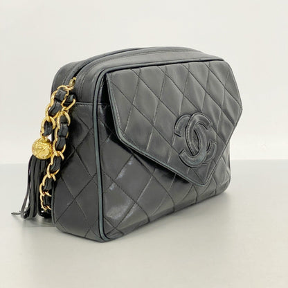 Chanel Shoulder Bag With Matelasse Chain Bag