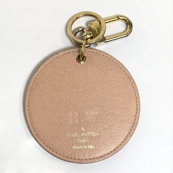 Louis Vuitton M61943 Damier Azur Charm Key Holder White X Pink