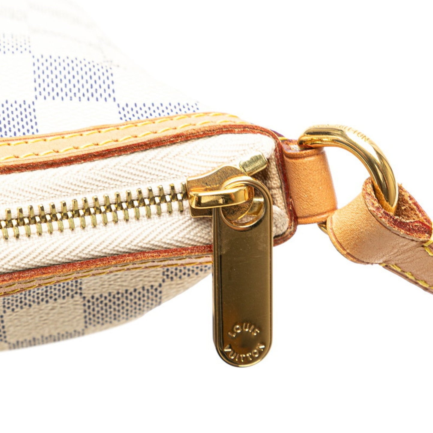 Louis Vuitton Damier Azur Syracuse Pm Crossbody Shoulder Bag N41113 White Leather