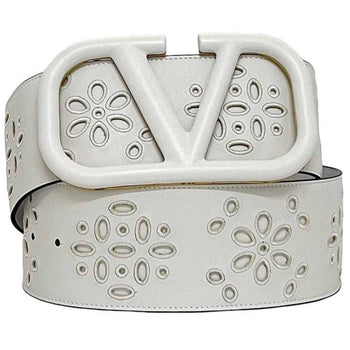 Valentino Garavani Belt F-24333 White Ww2T0S10Ytr Wide Leather