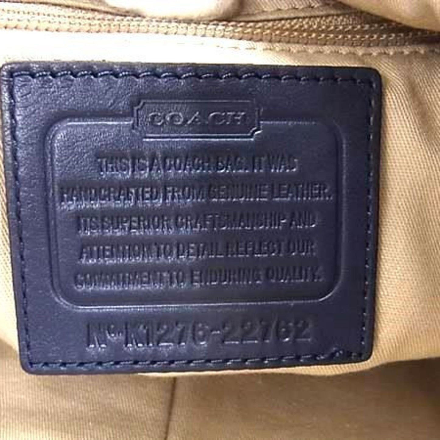 Coach Legacy Shoulder Bag 22762 Navy Leather