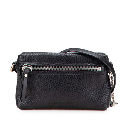 Burberry Nova Check Crossbody Shoulder Bag Pochette Black Leather