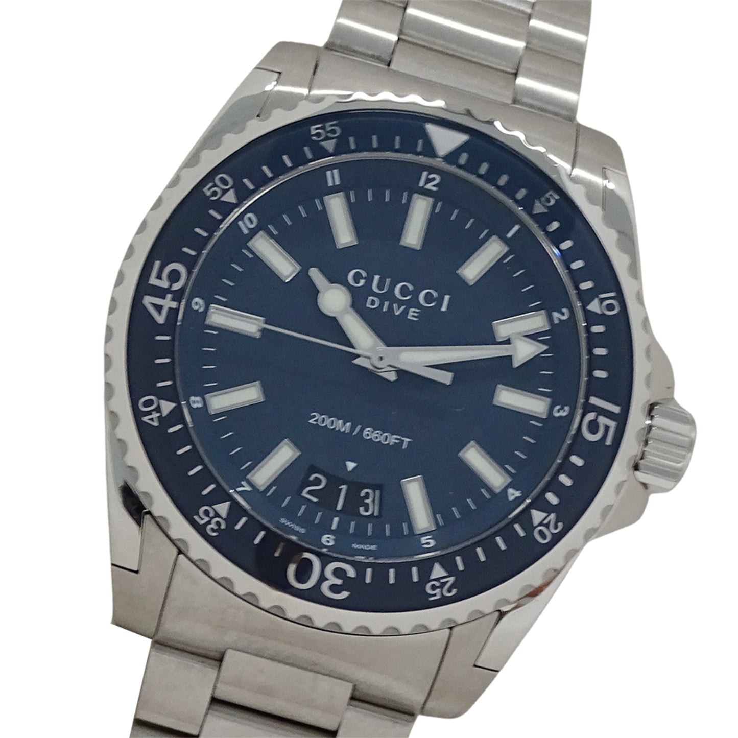 Gucci Men'S Dive Date Quartz Watch