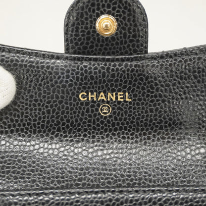 Chanel Matelasse Business Card Case In Caviar Leather