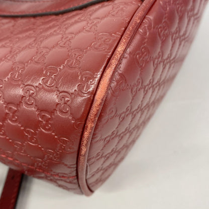 Gucci Micro Guccissima Handbag 449654 Leather Red Champagne