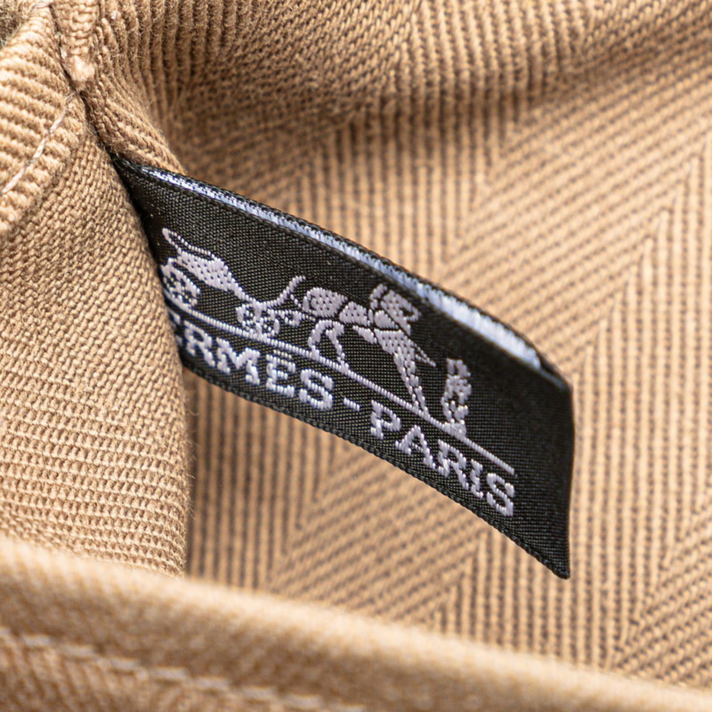 Hermes Herms Valparaiso Pm Handbag In Etoupe Greige Toile Chevron Swift