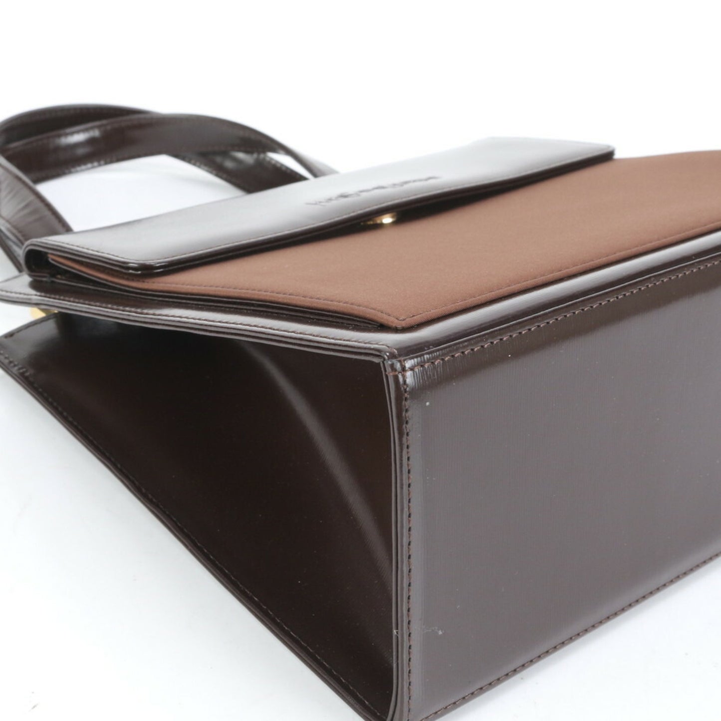 Ysl Yves Saint Laurent Gold Hardware Leather Handbag