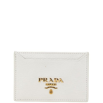 Prada Card Case White Leather