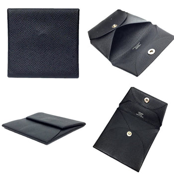 Hermes Bastia Coin Case Porte-Monnaie Bastia Purse Epsom Leather Noir Black C Mark Wallet Aq9897