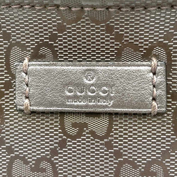 Gucci 201538 Shoulder Bag Body Gg Imprime Metallic Pink Brown