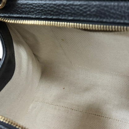 Gucci Interlocking G Soho Shoulder Bag Leather 607722 Black