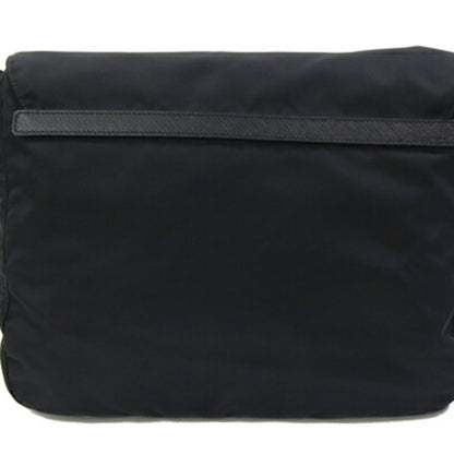 Prada Shoulder Bag Black Nylon Leather Crossbody