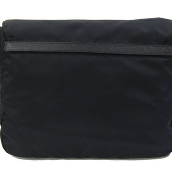 Prada Shoulder Bag Black Nylon Leather Crossbody