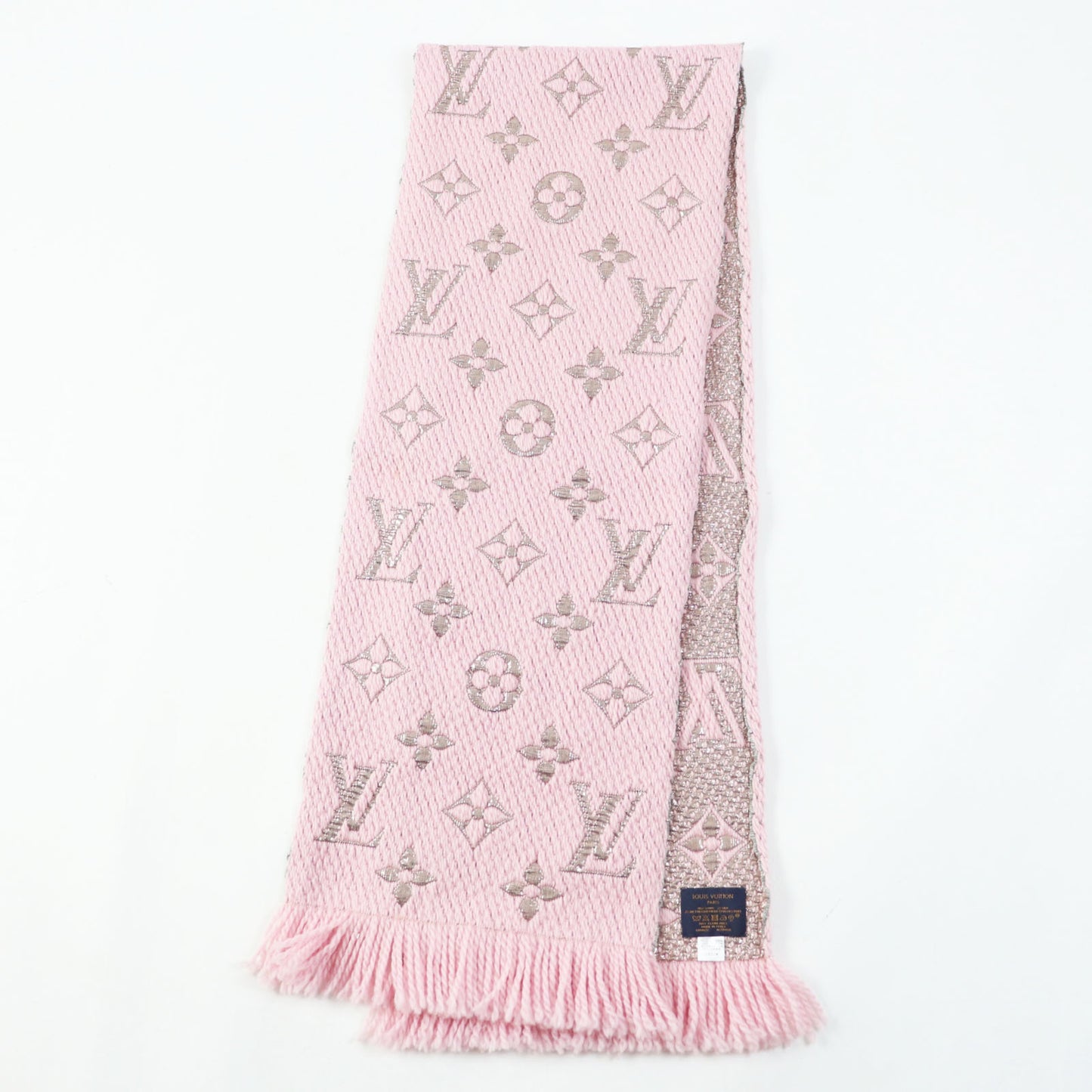 Louis Vuitton M70466 Logomania Wool And Silk Rose Ballerine Monogram Scarf