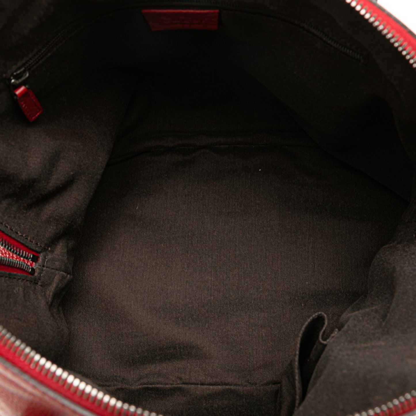 Gucci Webbing Line Handbag/Shoulder Bag 2-Way 420023 Red Leather