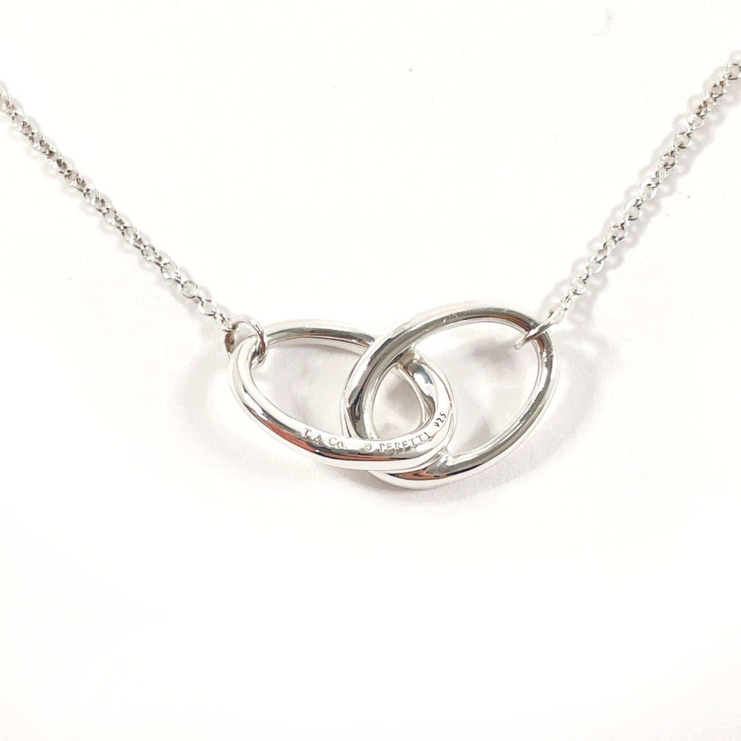 Tiffany & Co. Tiffany Double Loop Elsa Peretti Necklace In 925 Sterling Silver