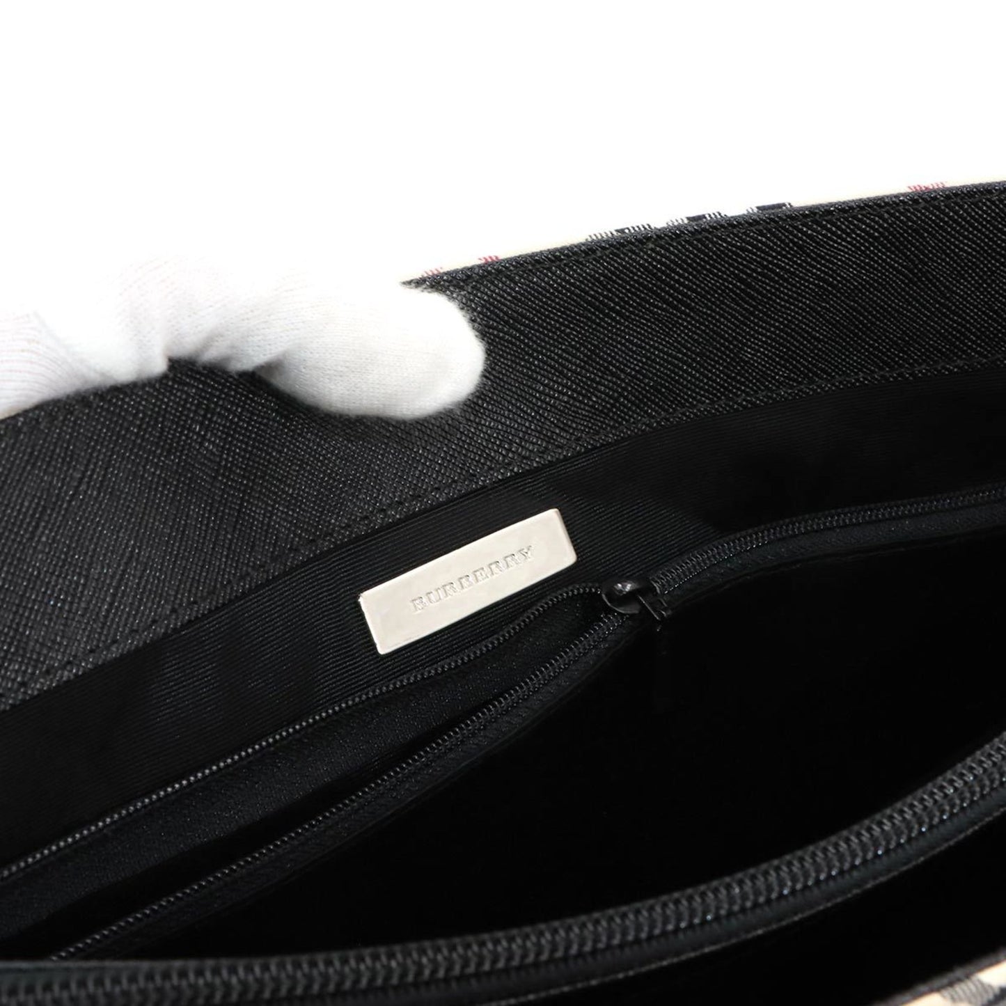 Burberry Nova Check Handbag In Canvas And Leather