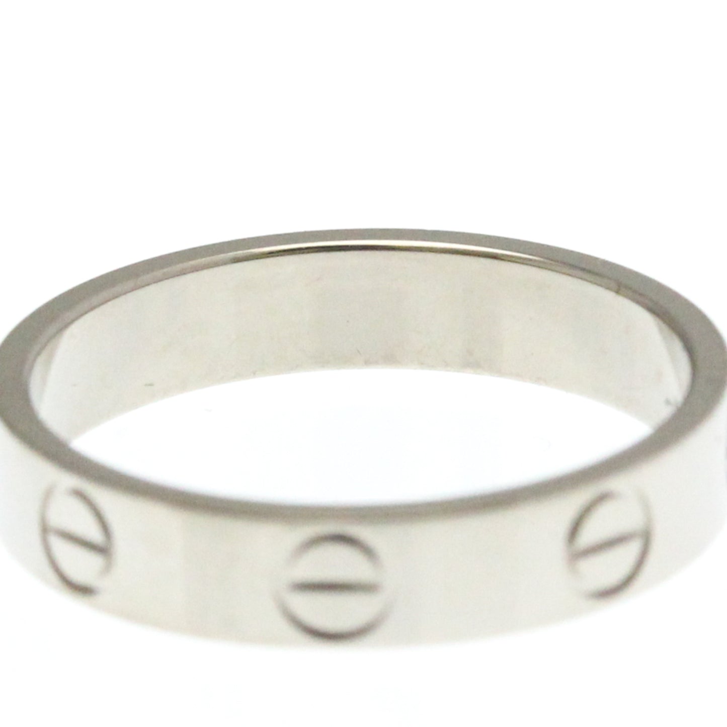 Cartier Mini Love Ring White Gold (18K) Fashion No Stone Band Ring Silver