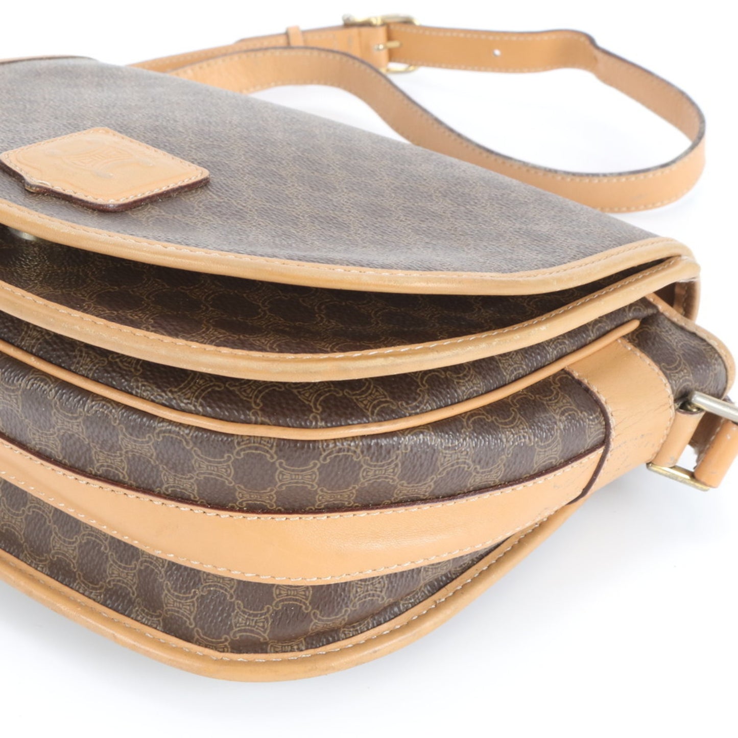 Celine Macadam Leather Shoulder Bag