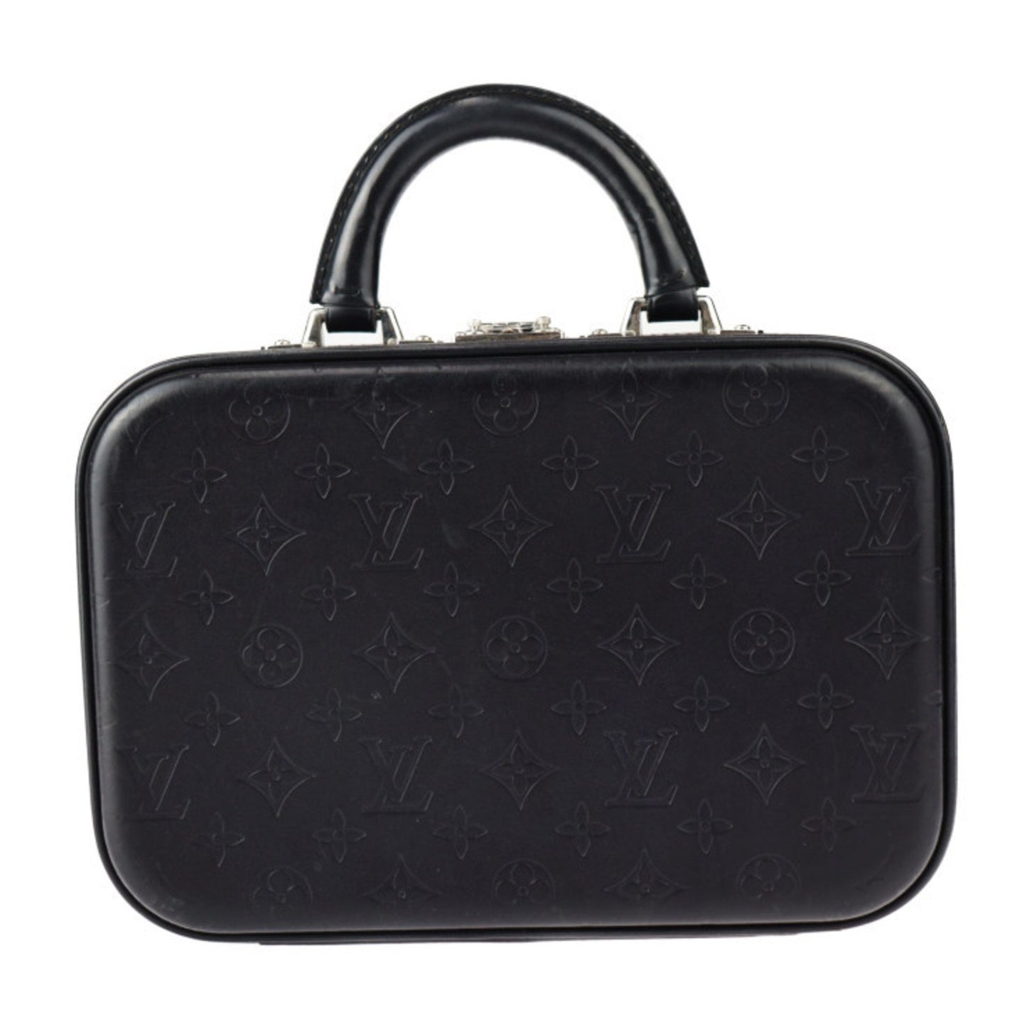 Louis Vuitton Louis Vuitton Valisette Pm Monogram Glace Handbag M92235 Leather Black Mini Trunk