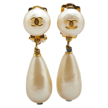 Chanel Coco Mark Pearl Earrings