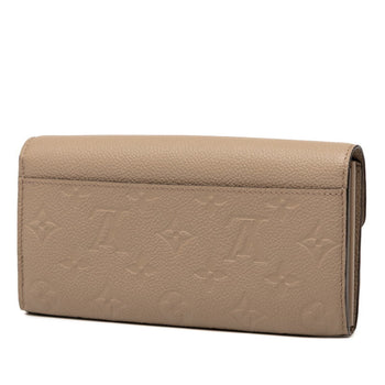 Louis Vuitton Monogram Empreinte Portefeuille Sarah Long Wallet M68708 Tourterelle Beige Leather