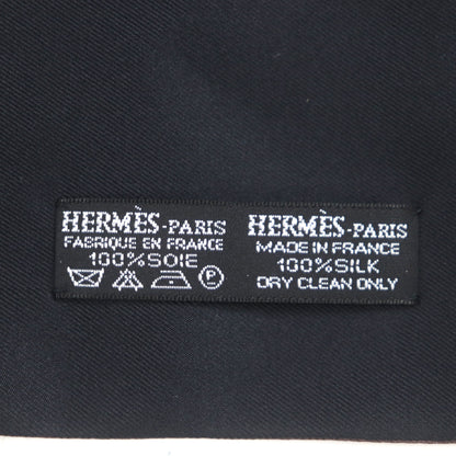 Hermes 100% Silk Reversible Scarf With Logo Print