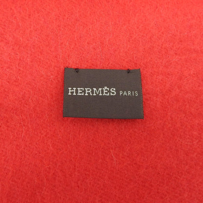 Hermes 100% Cashmere Stole/Scarf/Shawl With Logo Embroidery And Fringe