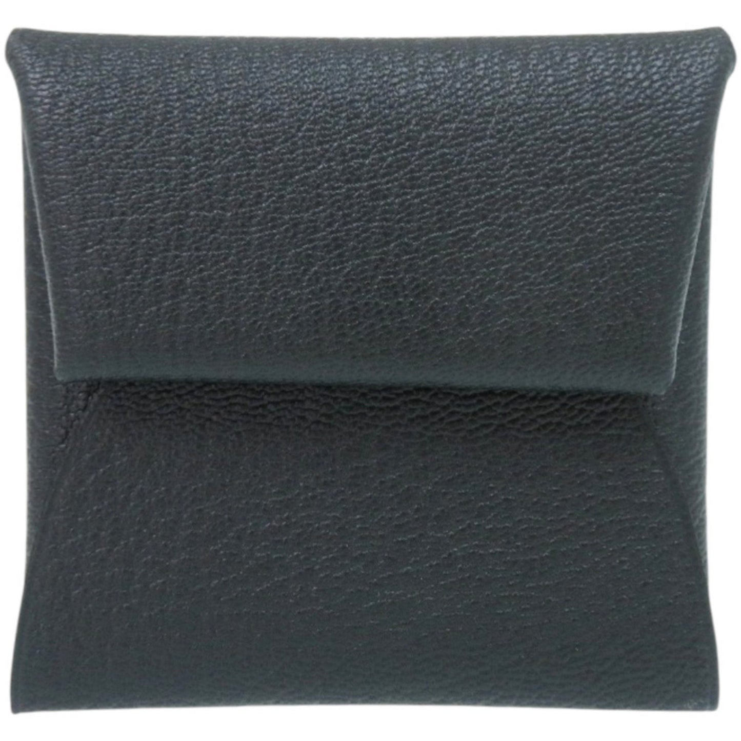 Like New Herms Bastia Verso Chevre Blue Ocean W Stamp (Made In 2024) Coin Case Wallet 1387 Hermes