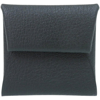 Like New Herms Bastia Verso Chevre Blue Ocean W Stamp (Made In 2024) Coin Case Wallet 1387 Hermes