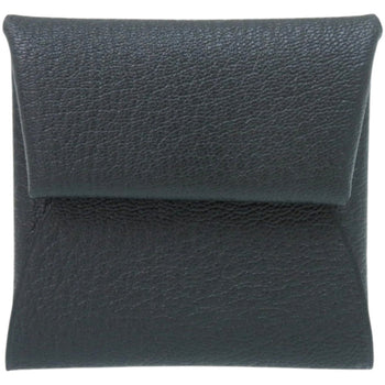 Like New Herms Bastia Verso Chevre Blue Ocean W Stamp (Made In 2024) Coin Case Wallet 1387 Hermes