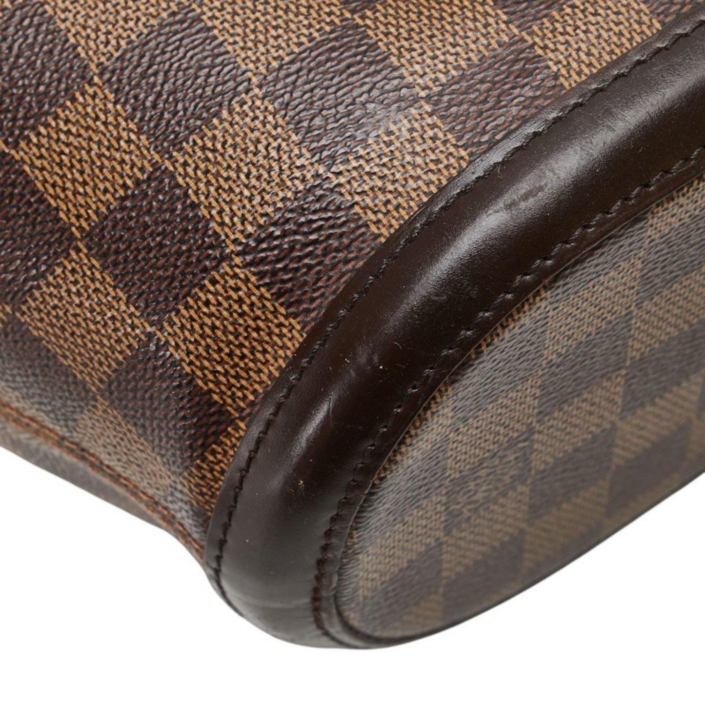 Louis Vuitton Damier Manosque Tote Bag N51121 Brown Leather