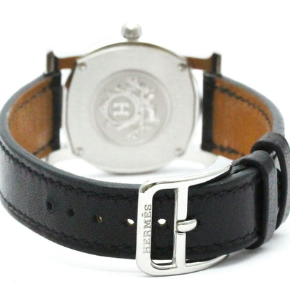 Polished Hermes H Watch Rond Steel Quartz