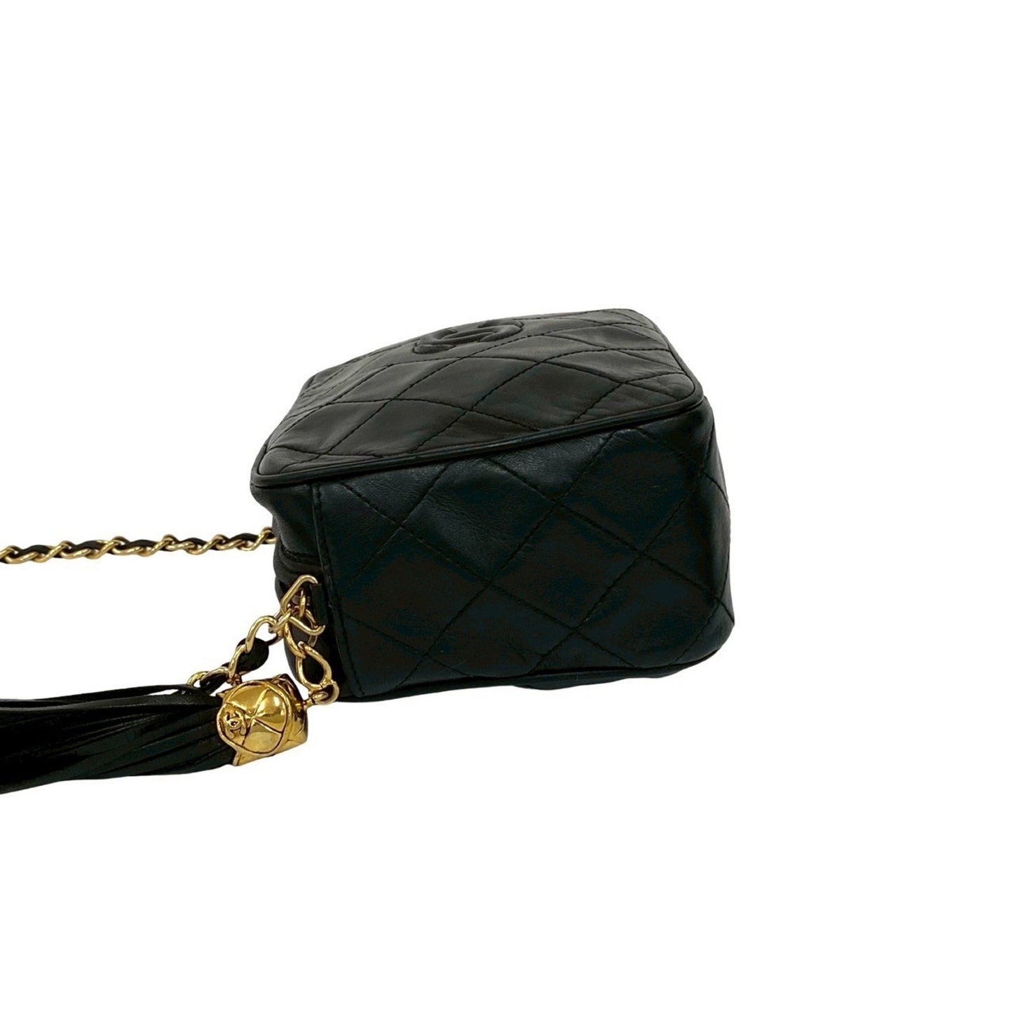 Chanel Matelasse Coco Mark Tassel Lambskin Chain Shoulder Bag