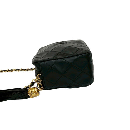 Chanel Matelasse Coco Mark Tassel Lambskin Chain Shoulder Bag