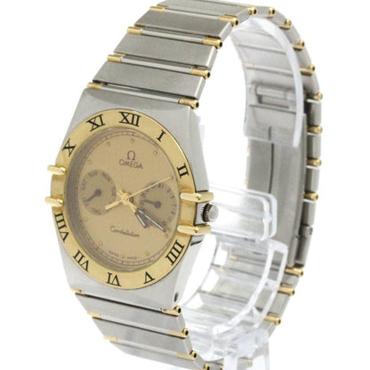 Omega Constellation Day Date 18K Gold Steel Quartz