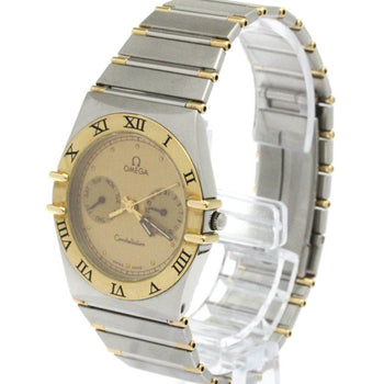 Omega Constellation Day Date 18K Gold Steel Quartz